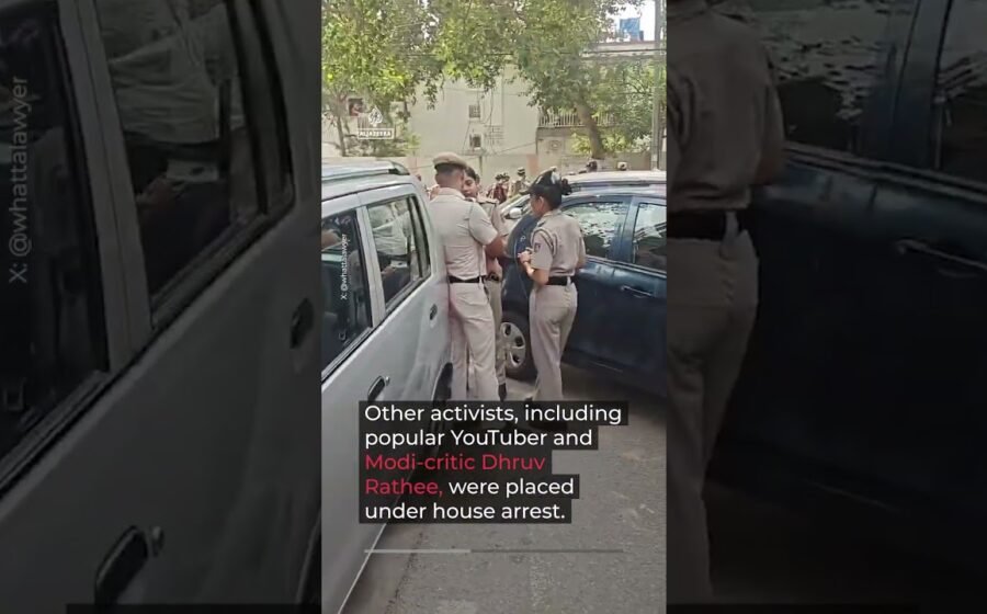 New Delhi police crack down on protesters ahead of anti-gov’t march | AJ #shorts