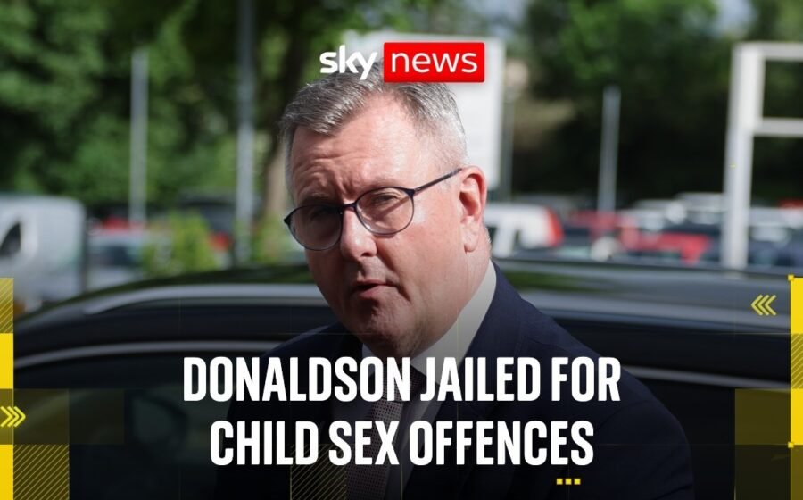 Former DUP leader Jeffrey Donaldson jailed for 15 years for historic child sex abuse