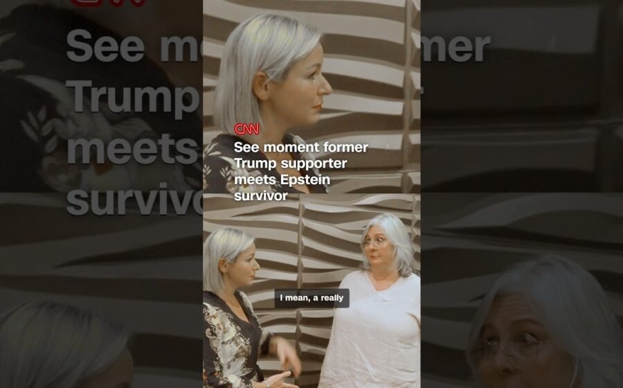 See moment former Trump supporter meets Epstein survivor
