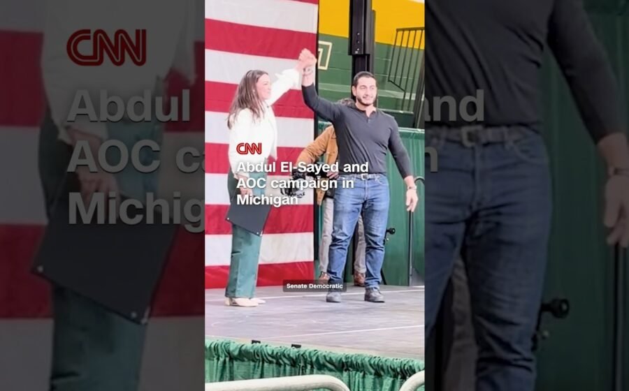 Abdul El-Sayed and AOC campaign in Michigan