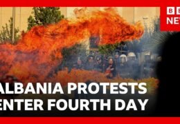 Albania’s anti-government demonstrations continue for fourth day | BBC News