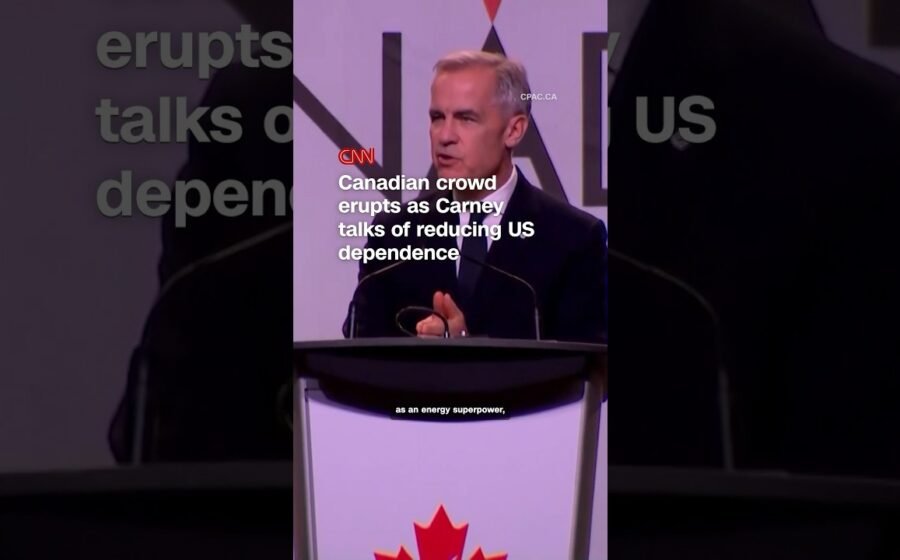 Canadian crowd erupts as Carney talks of reducing US dependence