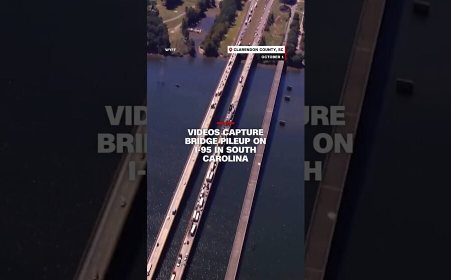 Videos capture bridge pileup on I-95 in South Carolina