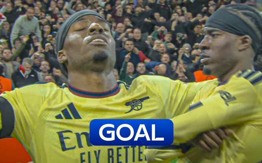 Arsenal breakthrough! Madueke's deflected strike sees visitors in front