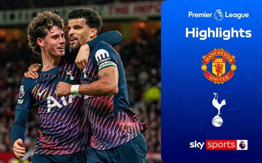 Solanke heads late equaliser for 10-man Spurs against Man Utd