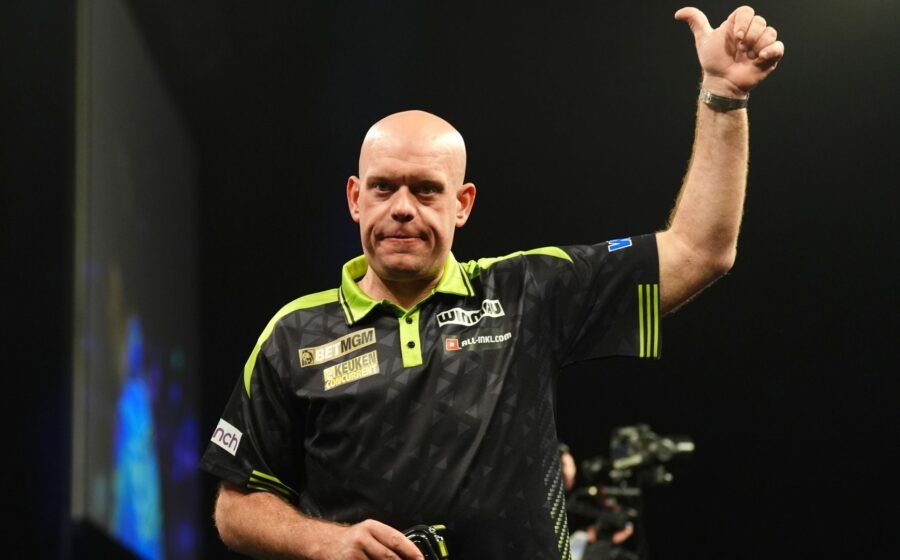 Van Gerwen dumped out of Swiss Darts Trophy as nightmare year goes on